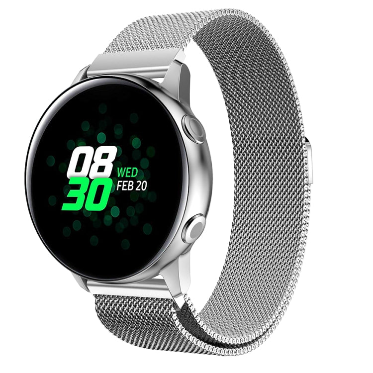 Milanis Magnetic Stainless Steel Mesh Wrist Strap WatchBand สำหรับ Galaxy Watch Active 20mm