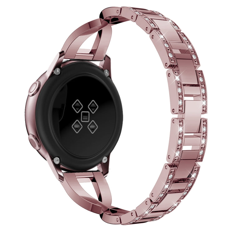 สายนาฬิกาสแตนเลสรูปเพชรรูปตัว X สำหรับ Galaxy Watch Active 20mm