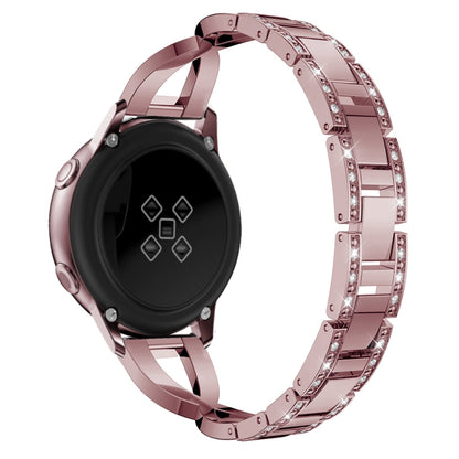 สายนาฬิกาสแตนเลสรูปเพชรรูปตัว X สำหรับ Galaxy Watch Active 20mm
