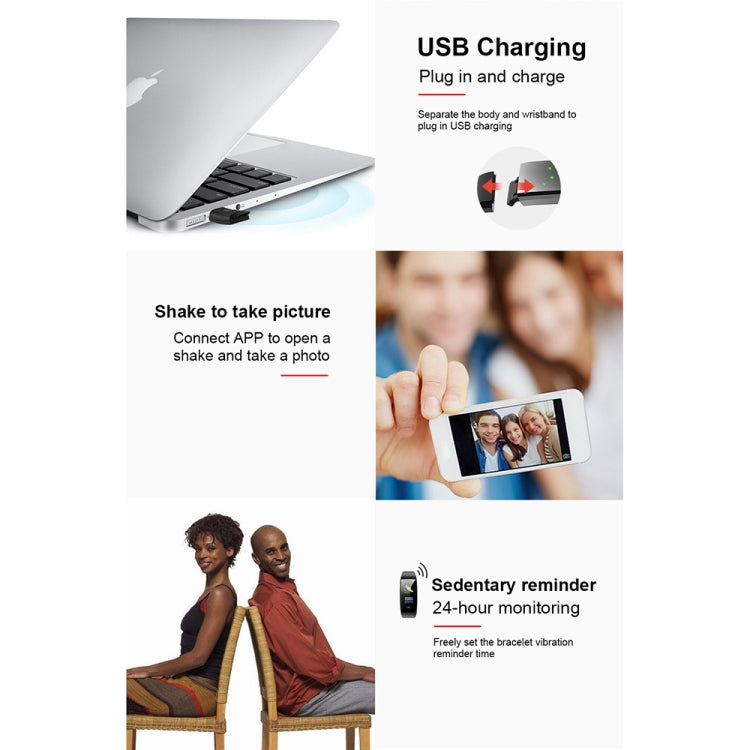 CK17S 0.96 นิ้วหน้าจอ IPS สร้อยข้อมือสมาร์ทกันน้ำ IP67 รองรับการแจ้งเตือนการโทร / การตรวจสอบอัตราการเต้นของหัวใจ / การตรวจสอบความดันโลหิต / การตรวจสอบการนอนหลับ