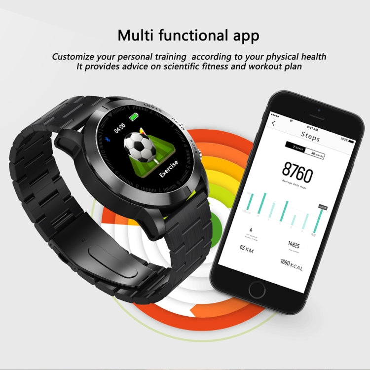 DTNO.1 S10 1.3 นิ้วหน้าจอสี TFT สร้อยข้อมืออัจฉริยะ IP68 กันน้ำ, สายนาฬิกาหนัง, รองรับการแจ้งเตือนการโทร / การตรวจสอบอัตราการเต้นของหัวใจ / การตรวจสอบการนอนหลับ / โหมดมัลติสปอร์ต