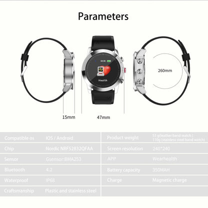 DTNO.1 S10 1.3 นิ้วหน้าจอสี TFT สร้อยข้อมืออัจฉริยะ IP68 กันน้ำ, สายนาฬิกาซิลิโคน, รองรับการแจ้งเตือนการโทร / การตรวจสอบอัตราการเต้นของหัวใจ / การตรวจสอบการนอนหลับ / โหมดมัลติสปอร์ต