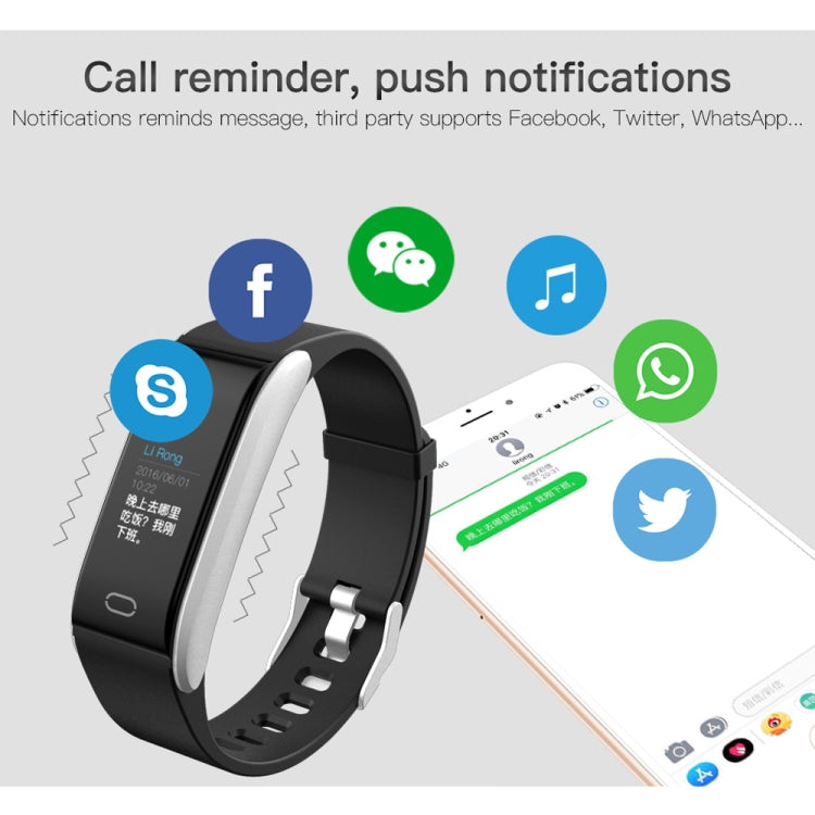 B11 0.96 นิ้วหน้าจอสี IPS สร้อยข้อมือสมาร์ทกันน้ำ IP67 รองรับการแจ้งเตือนการโทร / การตรวจสอบอัตราการเต้นของหัวใจ / การตรวจสอบความดันโลหิต / การตรวจสอบการนอนหลับ / การแจ้งเตือนอยู่ประจำ