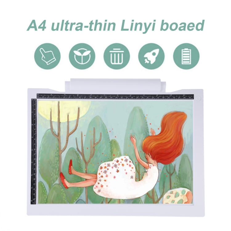 A4-19 6.5W สามระดับของความสว่างหรี่แสงได้ A4 LED วาดแผ่นแสง Sketchpad พร้อมสาย USB