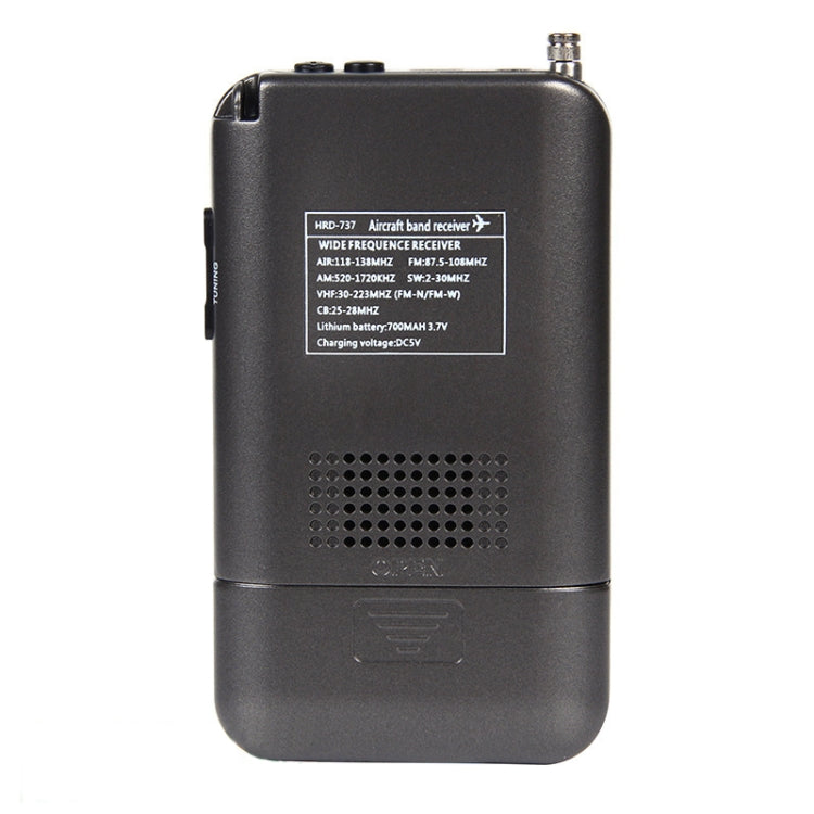 HRD-737 เครื่องรับความถี่วิทยุแบบพกพาสำหรับเครื่องบิน