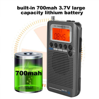 HRD-737 เครื่องรับความถี่วิทยุแบบพกพาสำหรับเครื่องบิน
