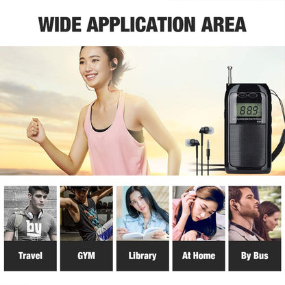 K-605 วิทยุ FM / AM / SW แบบพกพาแบบสเตอริโอเต็มรูปแบบรองรับการ์ด TF