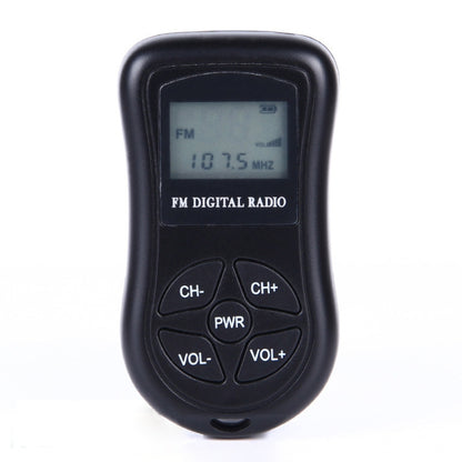 HRD-107 DSP ดิจิตอลจอแสดงผลวิทยุ FM สเตอริโอแบบพกพาพร้อมชุดหูฟัง