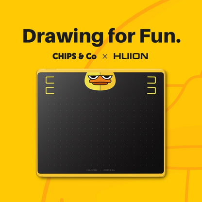 HUION HS64 Chips Special Edition 5080 LPI แท็บเล็ตการวาดภาพศิลปะพร้อมปากกาไร้แบตเตอรี่เพื่อความสนุกสนาน, HS64