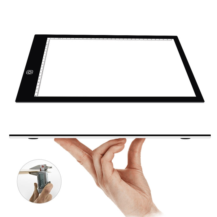 A4 ขนาด 5 วัตต์ 5 โวลต์ LED LED Stepless หรี่แสงได้อะคริลิบอร์ดคัดลอกสำหรับอะนิเมะร่างภาพวาด Sketchpad พร้อมสาย USB และปลั๊กขนาด: 220x330x5 มิลลิเมตร, Stepless Dimmable