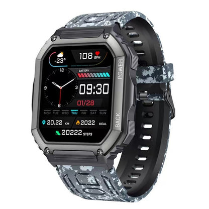 KR06 กันน้ำ Pedometer Sport Smart Watch รองรับอัตราการเต้นของหัวใจ / การตรวจสอบความดันโลหิต / การโทร BT