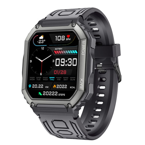 KR06 กันน้ำ Pedometer Sport Smart Watch รองรับอัตราการเต้นของหัวใจ / การตรวจสอบความดันโลหิต / การโทร BT