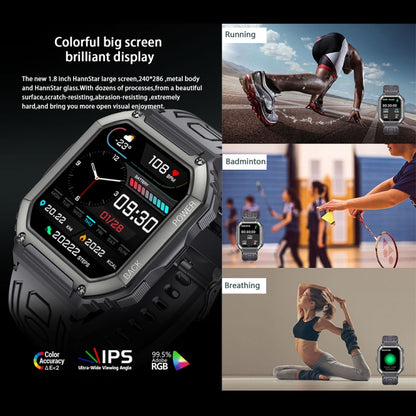 KR06 กันน้ำ Pedometer Sport Smart Watch รองรับอัตราการเต้นของหัวใจ / การตรวจสอบความดันโลหิต / การโทร BT