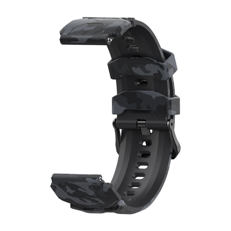 สำหรับ KOSPET TANK M1 Pro (CA0832B) สายนาฬิกาซิลิโคน, Watch Band Camouflage, Watch Band Black