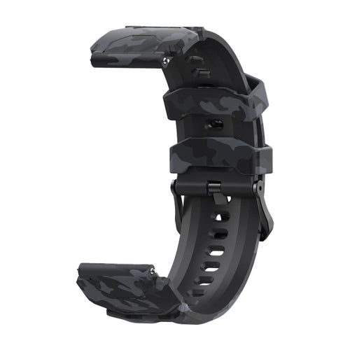 สำหรับ KOSPET TANK M1 Pro (CA0832B) สายนาฬิกาซิลิโคน, Watch Band Camouflage, Watch Band Black