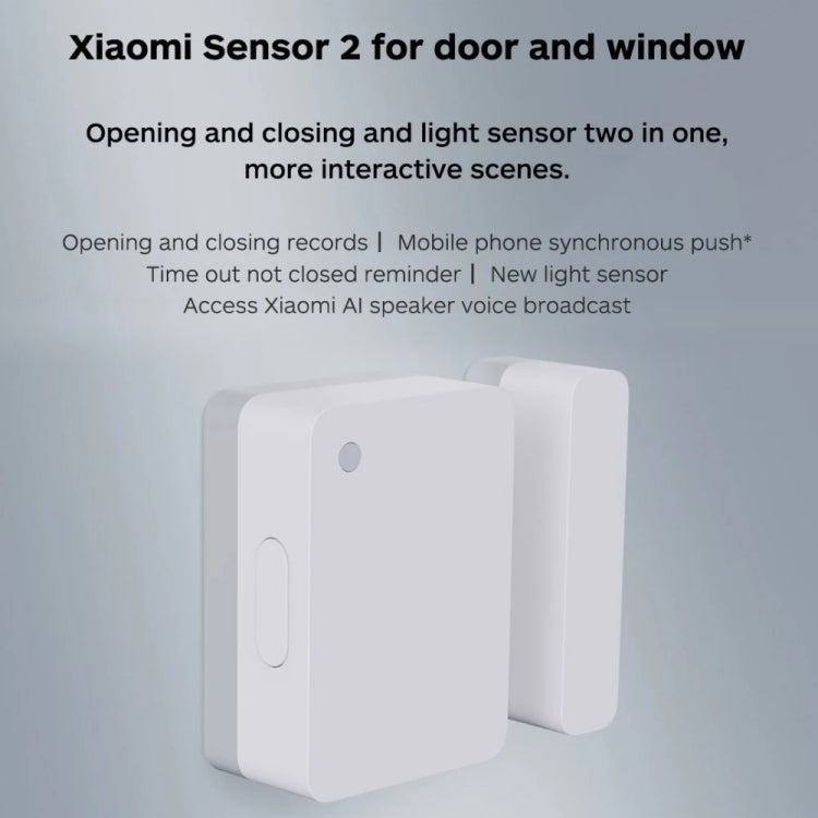 เซ็นเซอร์ประตูหน้าต่างขนาดเล็กอัจฉริยะ Xiaomi ดั้งเดิมสำหรับอุปกรณ์ Xiaomi Smart Home Suite พร้อมการใช้เกตเวย์มัลติฟังก์ชั่น Xiaomi (CA1001)