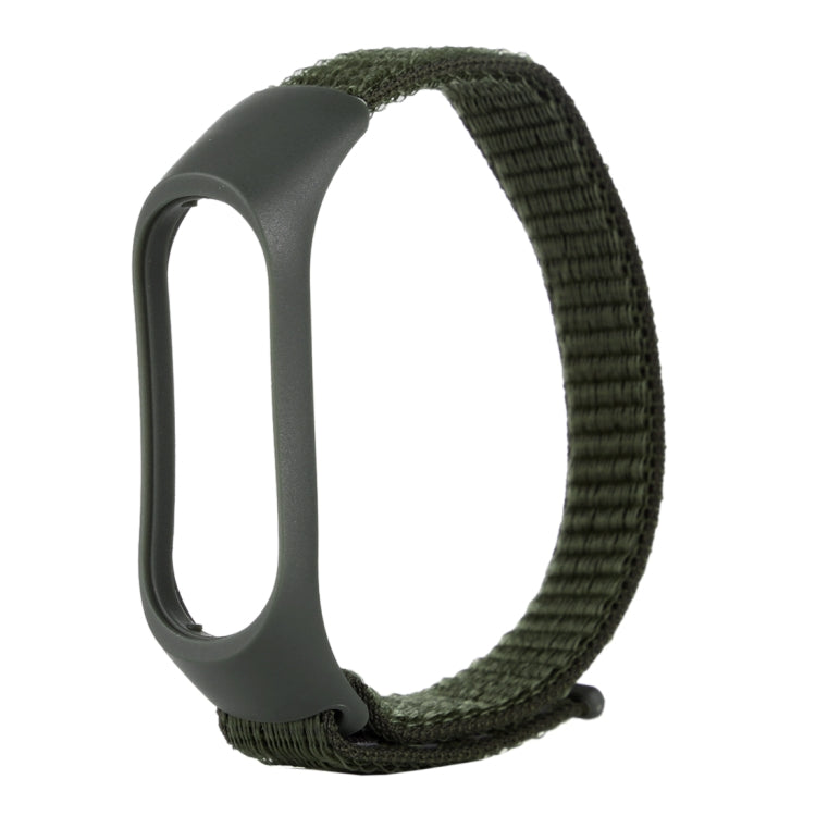 สมาร์ทวอทช์สายนาฬิกาทอไนลอนสำหรับ Xiaomi Mi Band 3 / 4