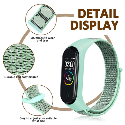 สมาร์ทวอทช์สายนาฬิกาทอไนลอนสำหรับ Xiaomi Mi Band 3 / 4