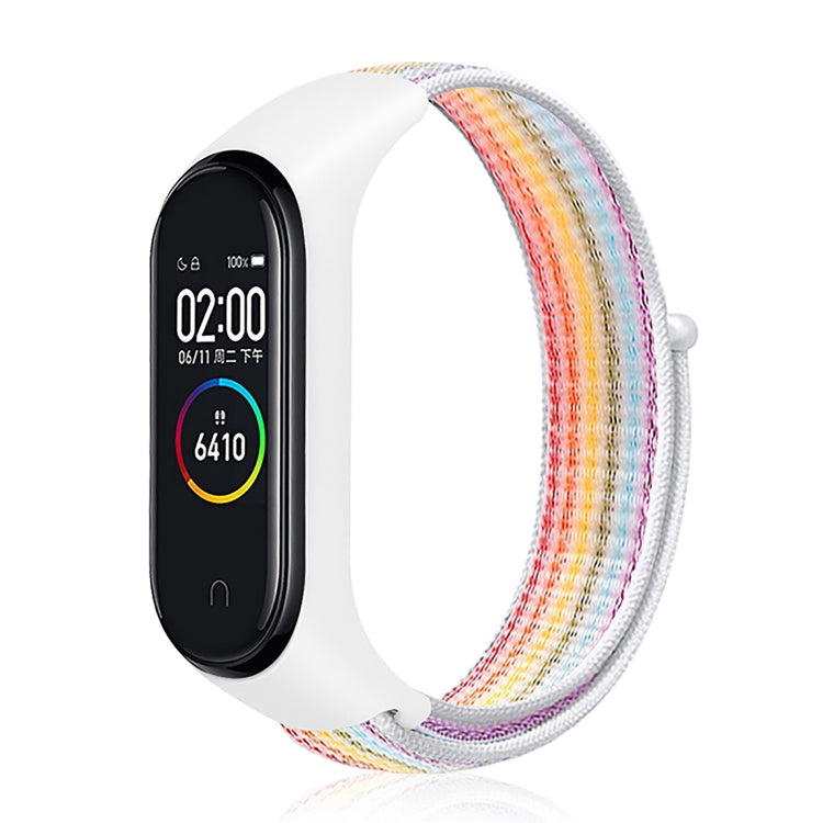 สมาร์ทวอทช์สายนาฬิกาทอไนลอนสำหรับ Xiaomi Mi Band 3 / 4