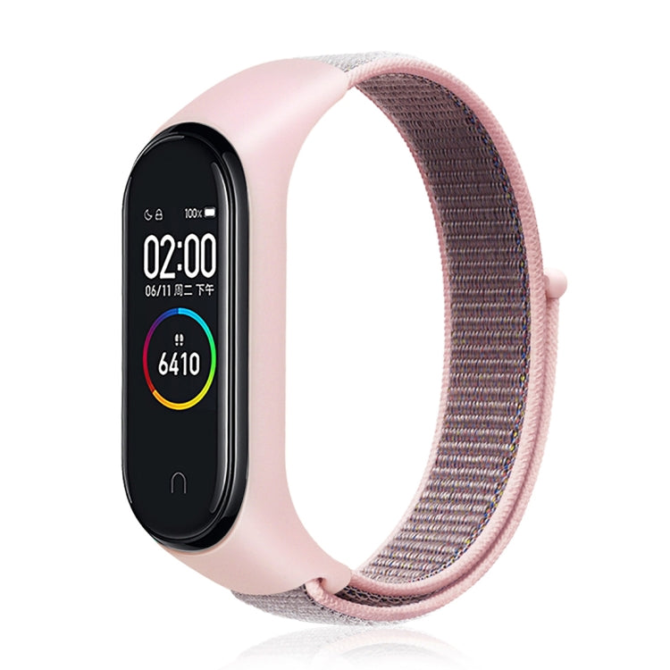 สมาร์ทวอทช์สายนาฬิกาทอไนลอนสำหรับ Xiaomi Mi Band 3 / 4