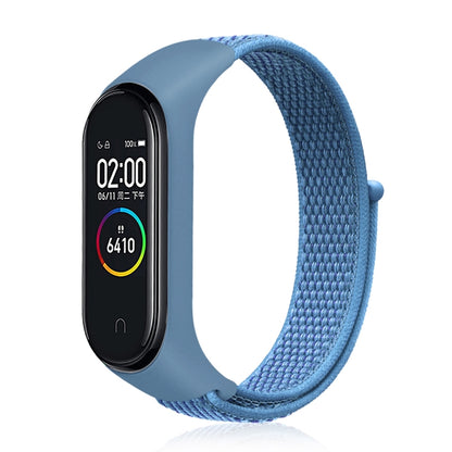 สมาร์ทวอทช์สายนาฬิกาทอไนลอนสำหรับ Xiaomi Mi Band 3 / 4