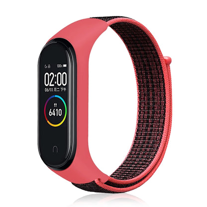 สมาร์ทวอทช์สายนาฬิกาทอไนลอนสำหรับ Xiaomi Mi Band 3 / 4