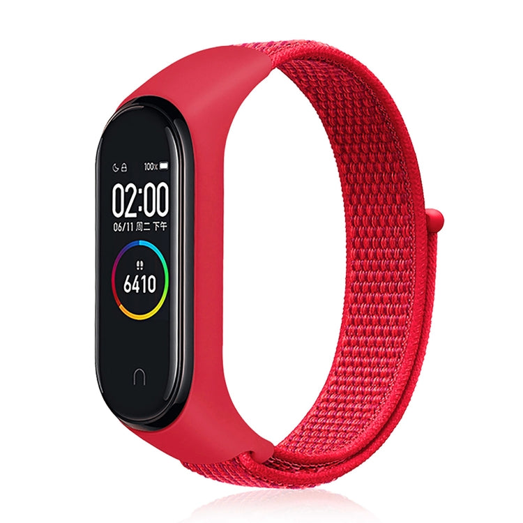 สมาร์ทวอทช์สายนาฬิกาทอไนลอนสำหรับ Xiaomi Mi Band 3 / 4
