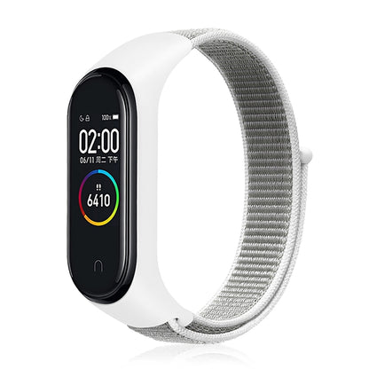 สมาร์ทวอทช์สายนาฬิกาทอไนลอนสำหรับ Xiaomi Mi Band 3 / 4