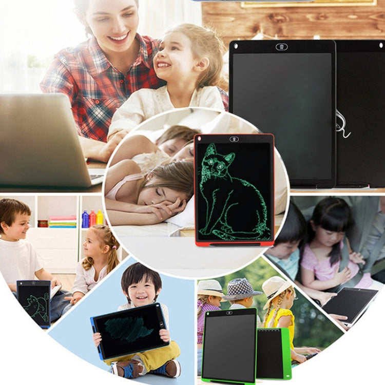 แบบพกพา 12 นิ้ว LCD การเขียนแท็บเล็ต Graffiti อิเล็กทรอนิกส์ Handwriting Pad ข้อความกราฟิกบอร์ดร่างกระดาษพร้อมปากกาเขียน, 12 inch Black
