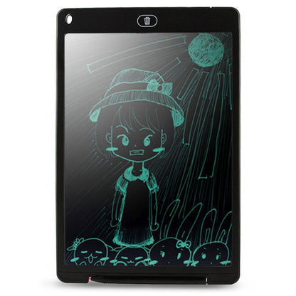 แบบพกพา 12 นิ้ว LCD การเขียนแท็บเล็ต Graffiti อิเล็กทรอนิกส์ Handwriting Pad ข้อความกราฟิกบอร์ดร่างกระดาษพร้อมปากกาเขียน, 12 inch Black