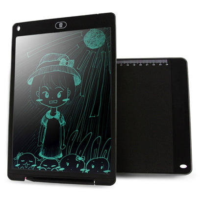 แบบพกพา 12 นิ้ว LCD การเขียนแท็บเล็ต Graffiti อิเล็กทรอนิกส์ Handwriting Pad ข้อความกราฟิกบอร์ดร่างกระดาษพร้อมปากกาเขียน, 12 inch Black