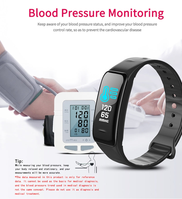 CHIGU C1Plus Fitness Tracker 0.96 นิ้วหน้าจอ IPS สร้อยข้อมือสมาร์ทแบนด์, กันน้ำ IP67, รองรับโหมดกีฬา / ความดันโลหิต / การตรวจสอบการนอนหลับ / เครื่องวัดอัตราการเต้นของหัวใจ / การตรวจสอบความเหนื่อยล้า / การแจ้งเตือนอยู่ประจำ, C1 Plus Black, C1 Plus Blue ...