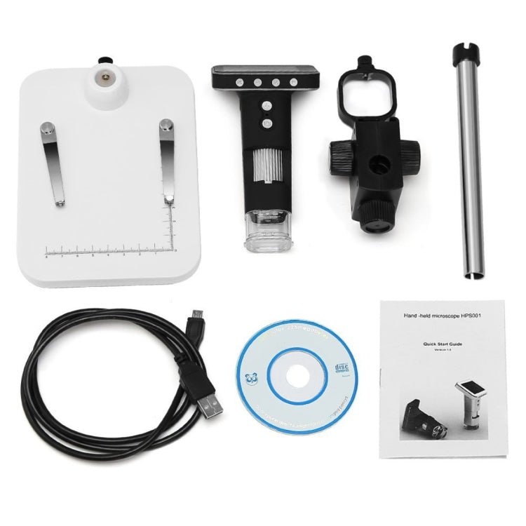 500X ซูมแว่นขยาย 3MP เซ็นเซอร์รับภาพกล้องจุลทรรศน์ดิจิตอล USB พร้อมหน้าจอ 2.5 นิ้วและ 8 LED และขาตั้งมืออาชีพรองรับการ์ด TF, DMS-015M 500X