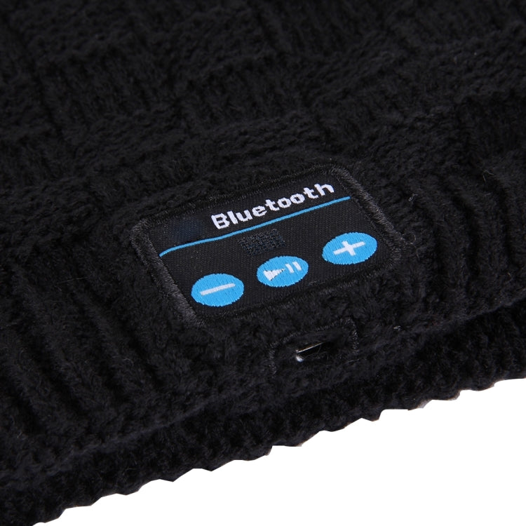 ชุดหูฟัง Bluetooth ถักพื้นผิวสี่เหลี่ยมหมวกฤดูหนาวที่อบอุ่นพร้อมไมโครโฟนสำหรับเด็กชายและเด็กหญิงและผู้ใหญ่