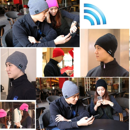 ชุดหูฟัง Bluetooth ถักพื้นผิวสี่เหลี่ยมหมวกฤดูหนาวที่อบอุ่นพร้อมไมโครโฟนสำหรับเด็กชายและเด็กหญิงและผู้ใหญ่