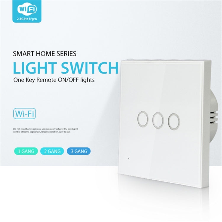 NEO NAS-SC03W Wireless WiFi EU สวิตช์ควบคุมไฟอัจฉริยะ 3Gang, 3 Gang