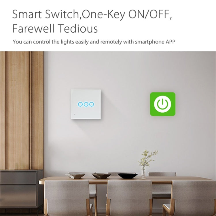 NEO NAS-SC03W Wireless WiFi EU สวิตช์ควบคุมไฟอัจฉริยะ 3Gang, 3 Gang