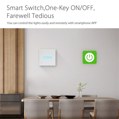 NEO NAS-SC03W Wireless WiFi EU สวิตช์ควบคุมไฟอัจฉริยะ 3Gang, 3 Gang