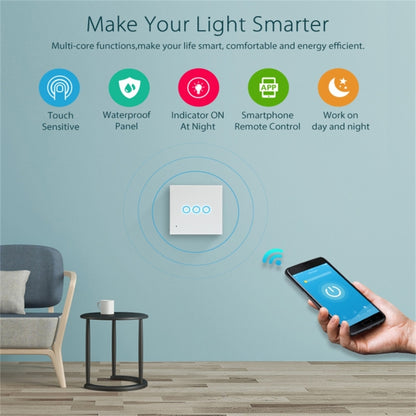 NEO NAS-SC03W Wireless WiFi EU สวิตช์ควบคุมไฟอัจฉริยะ 3Gang, 3 Gang