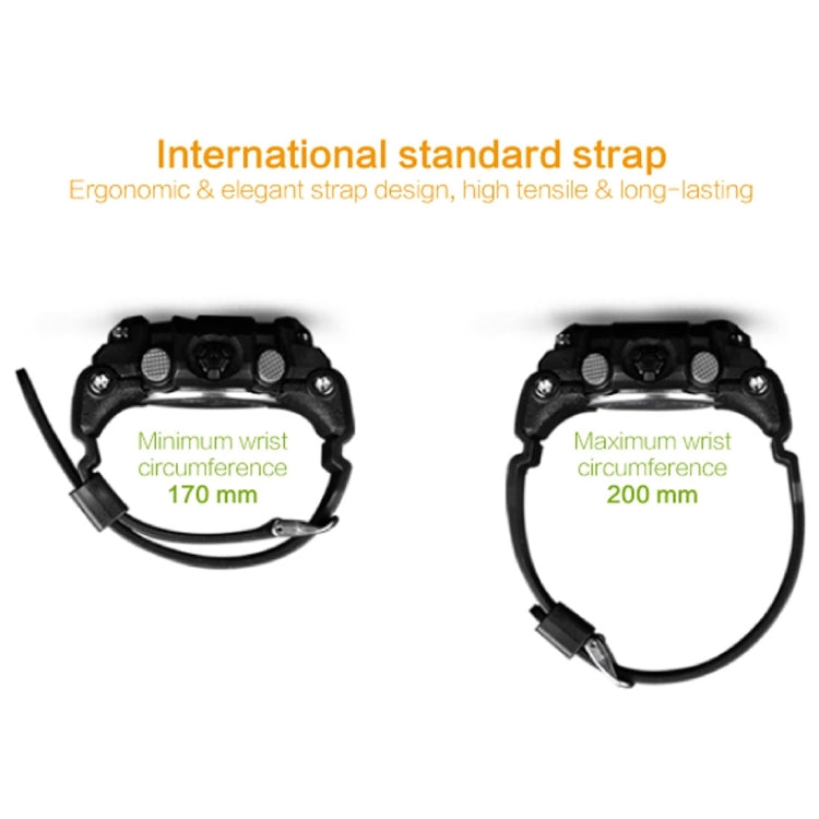 EX16 1.12 นิ้ว FSTN จอแอลซีดีแบบเต็มหน้าจอมุมมองสปอร์ตสมาร์ทวอทช์, กันน้ำ IP67, รองรับเครื่องนับก้าว / นาฬิกาจับเวลา / นาฬิกาปลุก / การแจ้งเตือน / แจ้งเตือนการโทร / รีโมทคอนโทรลของกล้อง / แคลอรี่ที่เผาผลาญ, เข้ากันได้กับโทรศัพท์ Android และ iOS