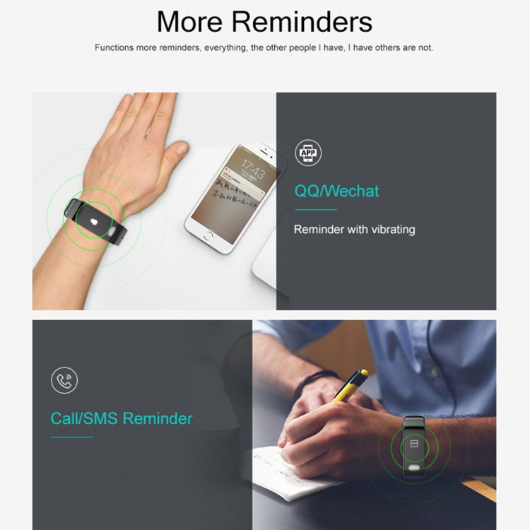 TLW T6 Fitness Tracker 0.96 นิ้ว OLED Display สายรัดข้อมือสร้อยข้อมืออัจฉริยะ, รองรับโหมดกีฬา / ECG / เครื่องวัดอัตราการเต้นของหัวใจ / ความดันโลหิต / เครื่องวัดการนอนหลับ, T6 Black, T6 Blue, T6 Red