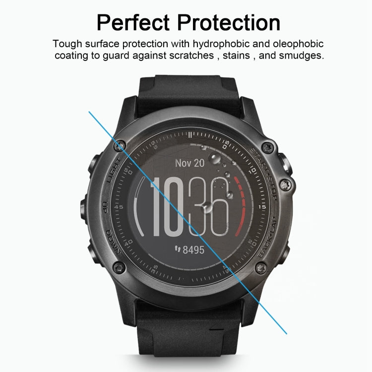 ENKAY Hat-Prince สำหรับ Garmin Fenix 3 HR Smart Watch 0.2mm 9H ความแข็งพื้นผิว 2.15D ฟิล์มกระจกนิรภัยขอบโค้ง