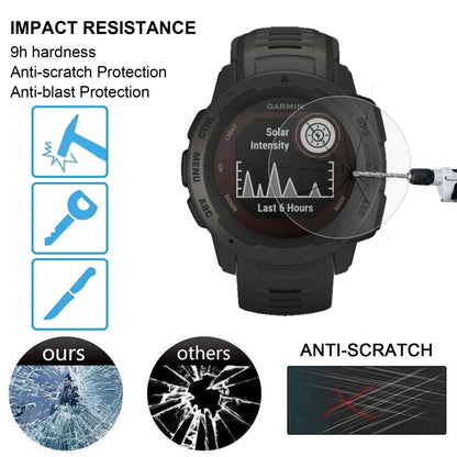 สำหรับ Garmin Instinct 0.26mm 2.5D 9H ฟิล์มกระจกนิรภัยป้องกันหน้าจอ, For Garmin Instinct