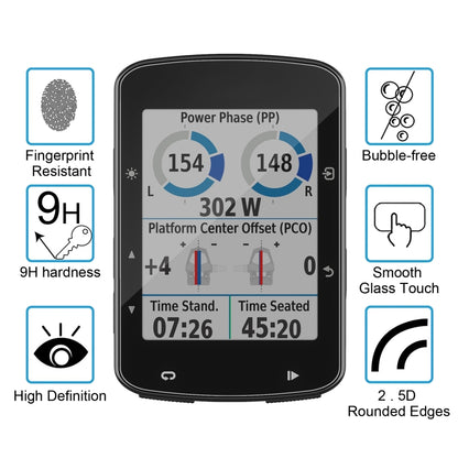 สำหรับ Garmin Edge 520 Plus 0.26mm 2.5D 9H ฟิล์มกระจกนิรภัยปกป้องหน้าจอ, For Garmin Edge 520 Plus