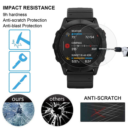 สำหรับ Garmin Fenix 6 Pro 0.26mm 2.5D 9H ฟิล์มกระจกนิรภัยปกป้องหน้าจอ, For Garmin Fenix 6 Pro