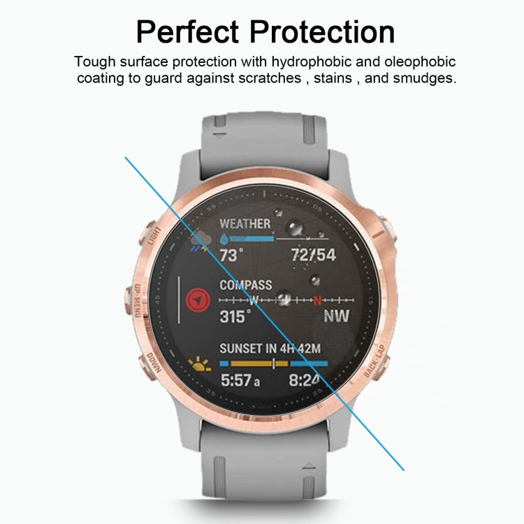 สำหรับ Garmin Fenix 6S 0.26mm 2.5D 9H ฟิล์มกระจกนิรภัยปกป้องหน้าจอ, For Garmin Fenix 6S