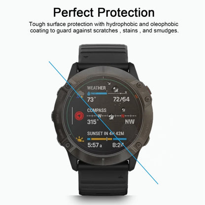 สำหรับ Garmin Fenix 6X Pro 0.26mm 2.5D 9H ฟิล์มกระจกนิรภัยปกป้องหน้าจอ, For Garmin Fenix 6X Pro
