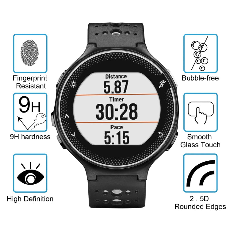 สำหรับผู้เบิกทาง Garmin 235 0.26mm 2.5D 9H ฟิล์มกระจกนิรภัยป้องกันหน้าจอ, For Garmin Forerunner 235
