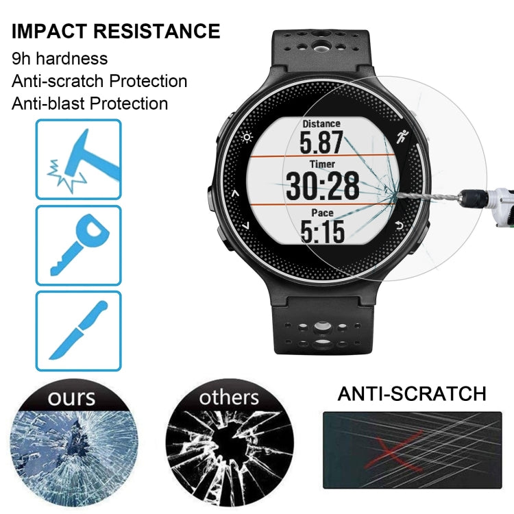 สำหรับผู้เบิกทาง Garmin 235 0.26mm 2.5D 9H ฟิล์มกระจกนิรภัยป้องกันหน้าจอ, For Garmin Forerunner 235