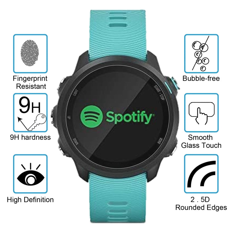 สำหรับผู้เบิกทาง Garmin 245 0.26mm 2.5D 9H ฟิล์มกระจกนิรภัยป้องกันหน้าจอ, For Garmin Forerunner 245